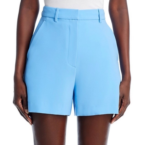 Derek Lam Tailored High Waist Shorts in a Stunning Azure Color. - Picture 5 of 6